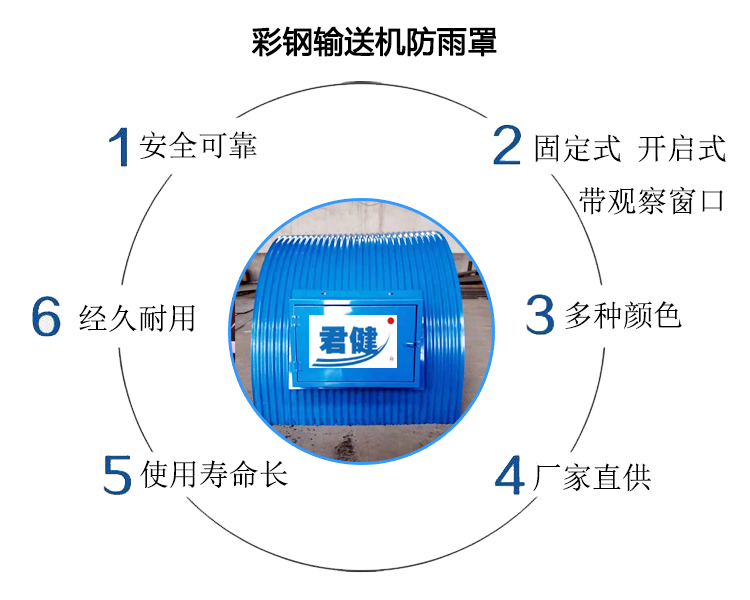 本公司定制各种规格输送设备皮带机防雨罩。